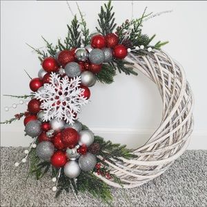 Homemade holiday wreath
